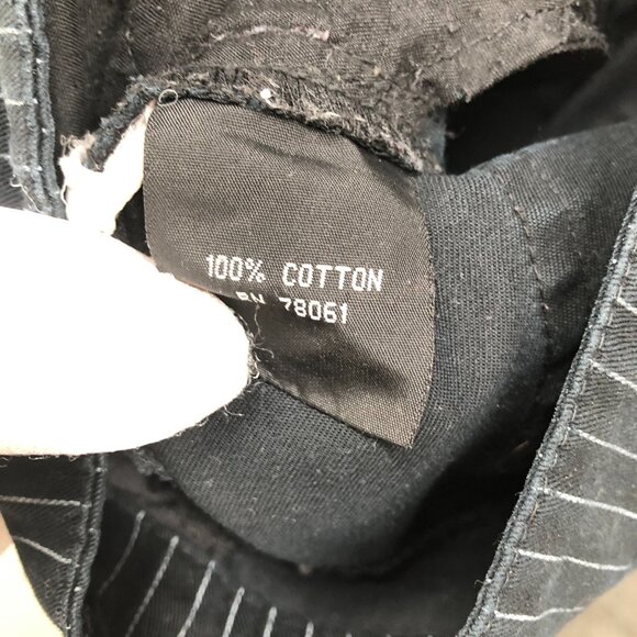 VTG Tripp NYC Pants Mens 44x32 Punk Rock Black Pinstriped Straight Leg Goth - Picture 13 of 13